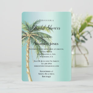 Convites Chá de panela de Árvore de Palma Tropical de Glam 