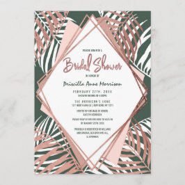 Convites Chá de panela de Árvore Tropical Tropical Rosa Dou