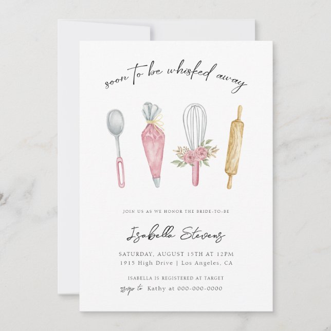 Convites Chá de panela De Banho Suspenso (Frente)