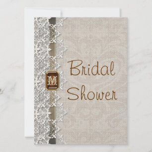 Convites Chá de panela de BD Lace & Burlap