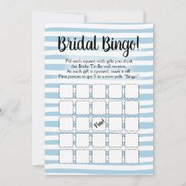 Convites Chá de panela de Bingo - Branco Azul