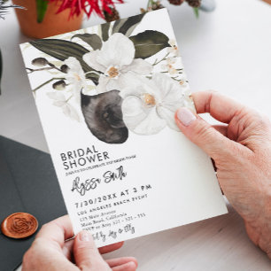 Convites Chá de panela de Blooms Modernos da Orquídea Flora