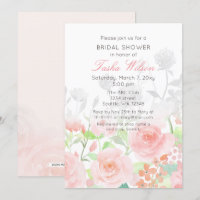 Chá de panela de Blush Floral de Aquarela Russo