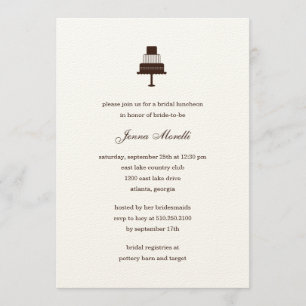 Convites Chá de panela de bolo hierárquico clássico