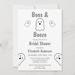 Convites Chá de panela de Boos e Booze Halloween