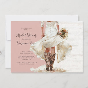 Convites Chá de panela de Boots do Noivo Vestido