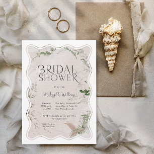 Convites Chá de panela de Borda Onda Moderna