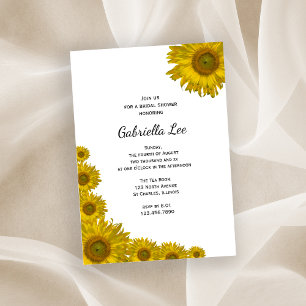 Convites Chá de panela de Bordo de Girassol Amarelo