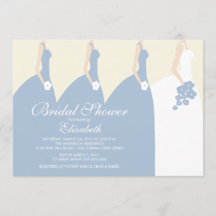 Convites Chá de panela de Bridesmaids Azul