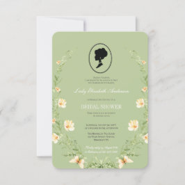 Convites Chá de panela de Bridgerton com vegetação botânica