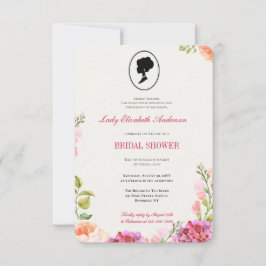 Convites Chá de panela de Bridgerton - Flores Vermelhos