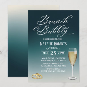Convites Chá de panela de Brunch e Borracha Elegante