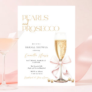 Convites Chá de panela de Brunch Rosa e Prosecco