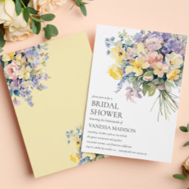 Convites Chá de panela de BUQUÊ de BRIDE de Pastel Bloom