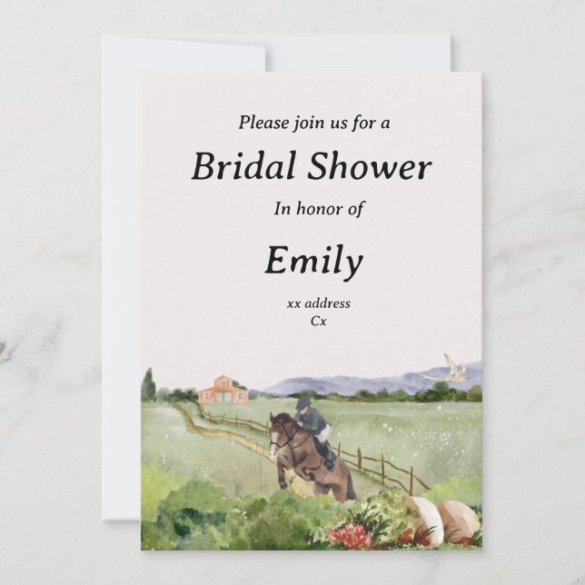 Convites Chá de panela de caça à raposa (Frente)