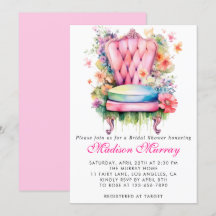 Chá de panela de Cadeira Flor Rosa Rosa Brilhante