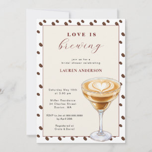 Convites Chá de panela de café moderno