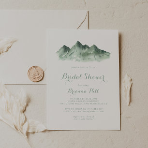 Convites Chá de panela de Caligrafia de Green Mountain