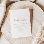 Convites Chá de panela de Caligrafia Minimalista Dourada<br><div class="desc">Este chá de panela de caligrafia minimalista rosa é perfeito para um chá de casamento rústico. O design simples e elegante apresenta a tipografia de script clássico e de rico em rosa dourado e branco.</div>