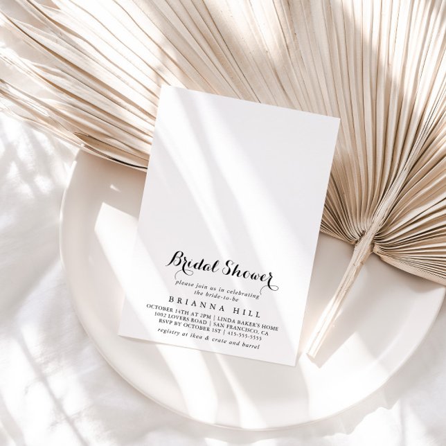 Convites Chá de panela de Caligrafia Moderna (Criador carregado)