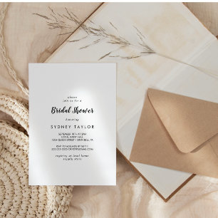 Convites Chá de panela de Caligrafia Simples