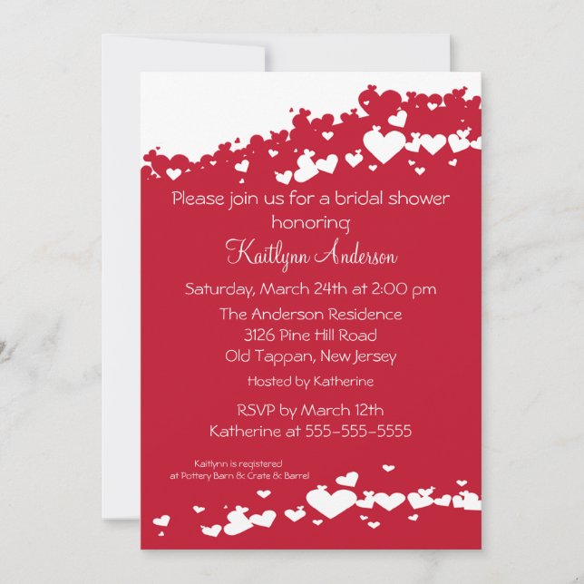 Convites Chá de panela de Campo de Coração (Frente)