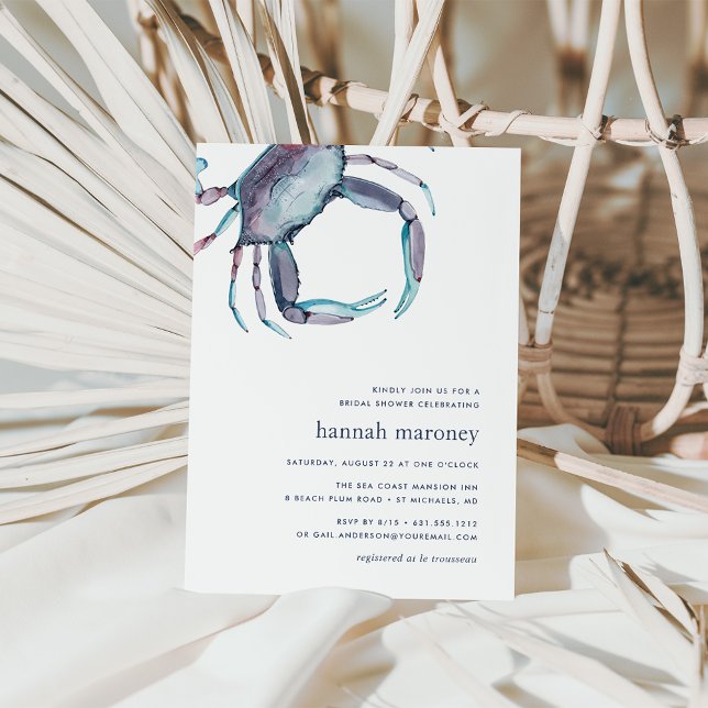 Convites Chá de panela de caranguejo azul (Criador carregado)