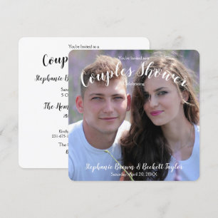 Convites Chá de panela de Casais de Casamento Fotográfico