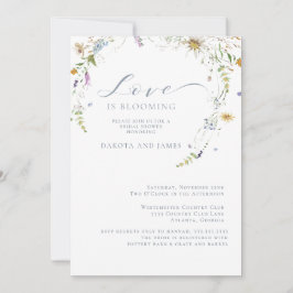 Convites Chá de panela de Casais Florais de Flor Selvagem