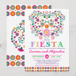 Convites Chá de panela de Casais Floral do Fiesta Mexicano