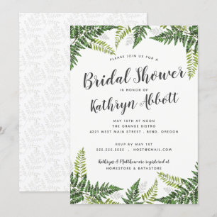 Convites Chá de panela de Casamento Botânico Tropical Lush 