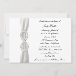 Convites Chá de panela de Casamento Branco Infinito