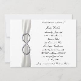 Convites Chá de panela de Casamento Branco Infinito