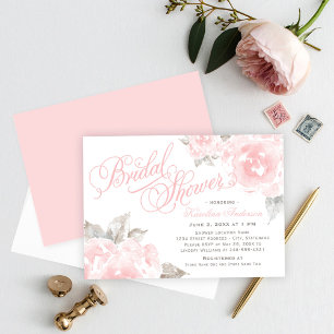Convites Chá de panela de Casamento com Rosa de Aquarela R