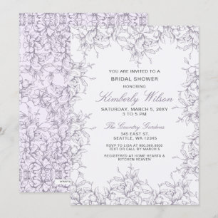 Convites Chá de panela de Casamento da primavera Floral de