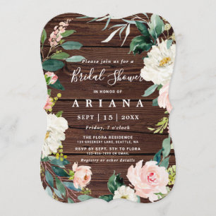 Convites Chá de panela De Casamento Da Rua Floral Da Madeir