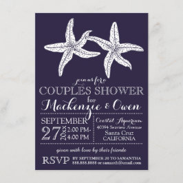 Convites Chá de panela de Casamento de Casais de Starfish d