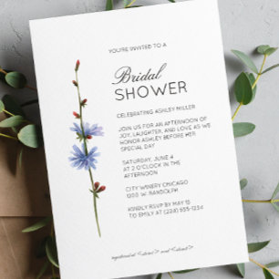 Convites Chá de panela de Casamento de Detalhes Florais Mín