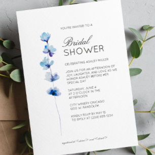Convites Chá de panela de Casamento de Detalhes Florais Mín