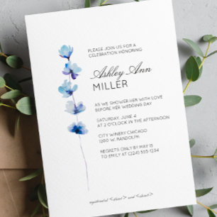 Convites Chá de panela de Casamento de Detalhes Florais Mín