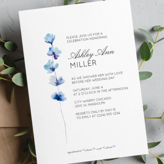 Convites Chá de panela de Casamento de Detalhes Florais Mín (Criador carregado)
