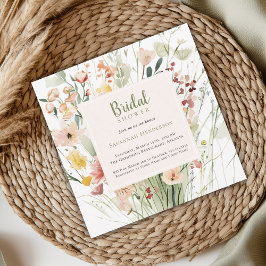 Convites Chá de panela de Casamento de Flores Selvagens