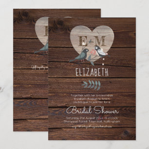 Convites Chá de panela de Casamento de Heart Woodland