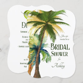 Convites Chá de panela de Casamento de Palm Tree Beach