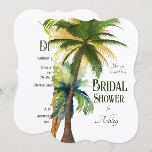 Convites Chá de panela de Casamento de Palm Tree Beach