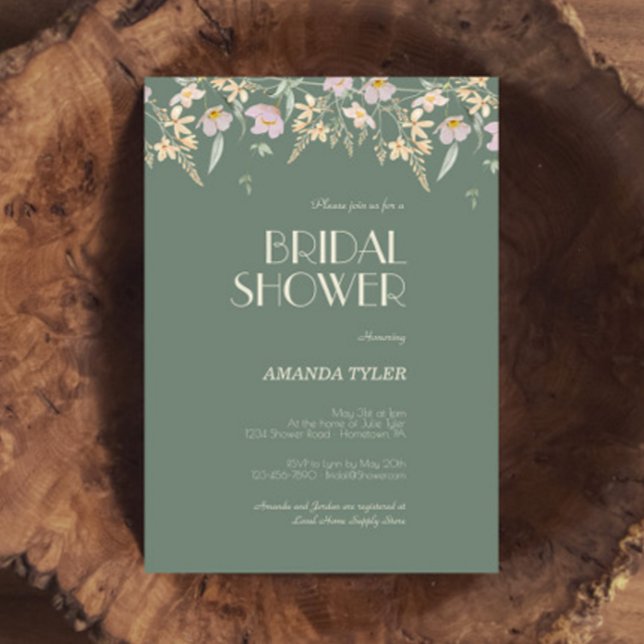 Convites Chá de panela de Casamento do Deco de Seldflower (Criador carregado)