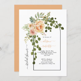 Convites Chá de panela de casamento do Peach coral