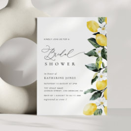 Convites Chá de panela de Casamento Floral de Lemon Verde M