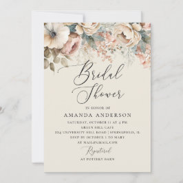 Convites Chá de panela de casamento floral do Watercolor so