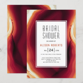 Convites Chá de panela de casamento outono de fatia de ágat